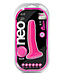 Neo Elite 6in Silicone Dual Density Dildo Neon Pink