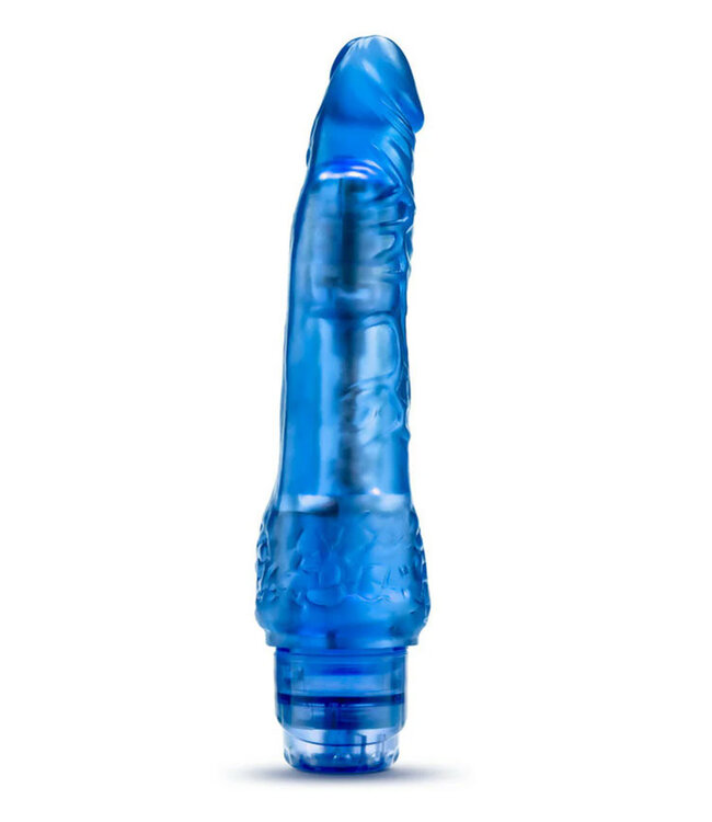 B Yours Vibe 7 Realistic 8.75in Vibrating Dildo Blue