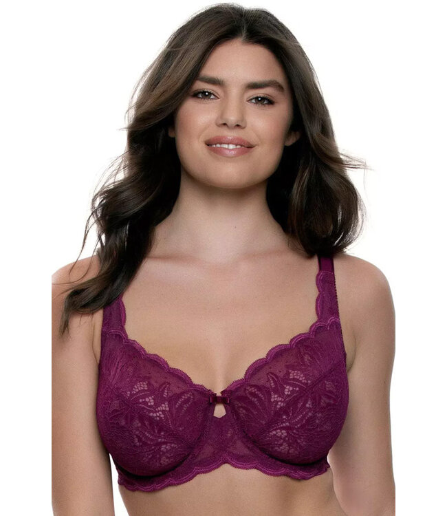 Felina Peridot Unlined Lace Black Lilly Bra 115073