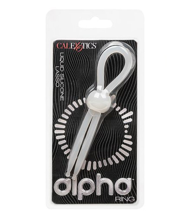Alpha Liquid Silicone Lasso Cock Ring Clear