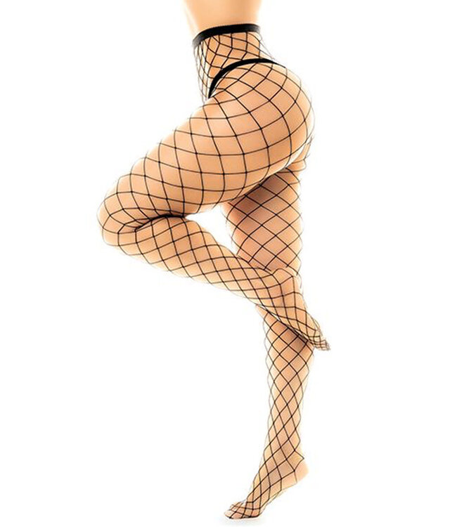 Fenced Net Black Pantyhose One Size