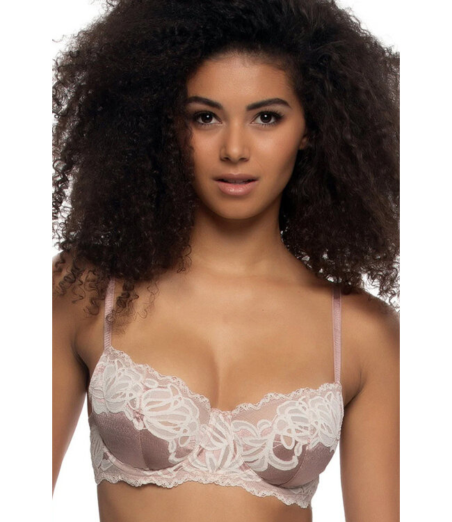 Felina Amelie Vintage Lace Unlined Dried Petal Bra 135220
