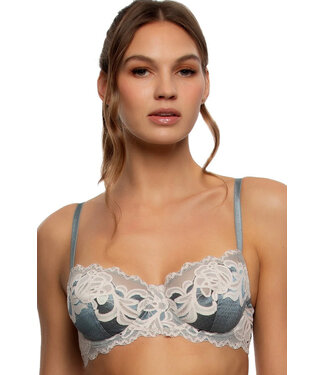 Felina Amelie Vintage Lace Unlined Stormy Blue Bra 135220