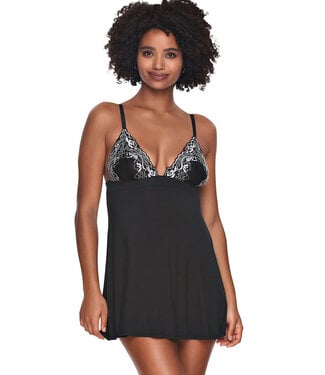 Demure Black Chemise 88039