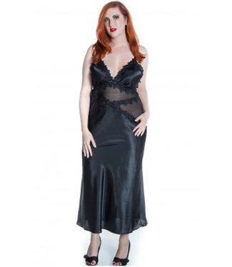Terra Plus Black Long Gown 6074X