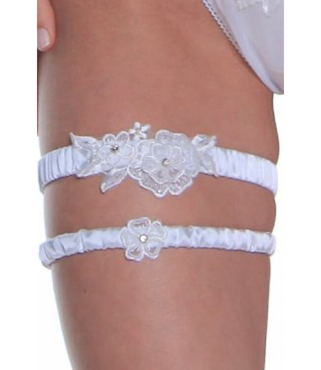 Bridal Satin Leg Garter Set B307C One Size