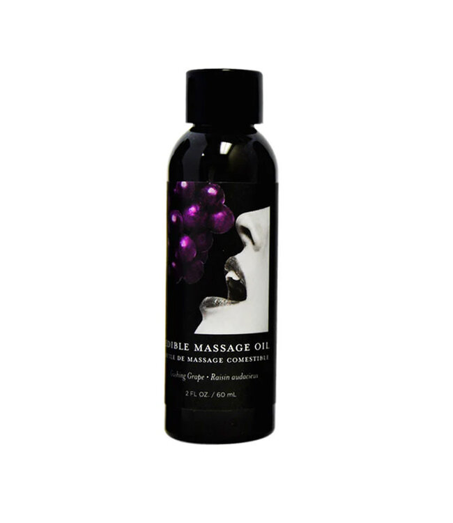 Earthly Body Edible Massage Oil Grape 2oz