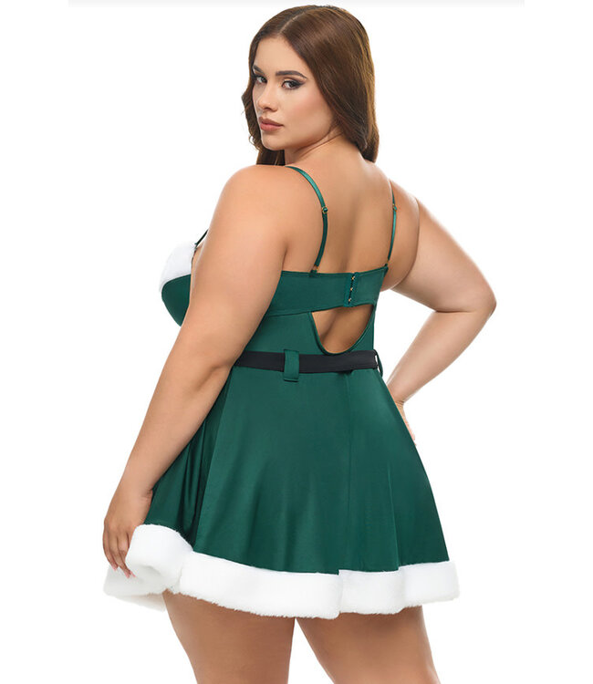Holiday Vixen Plus Green Babydoll 71-11173X
