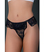 Plus Black Flutter Thong PP012X