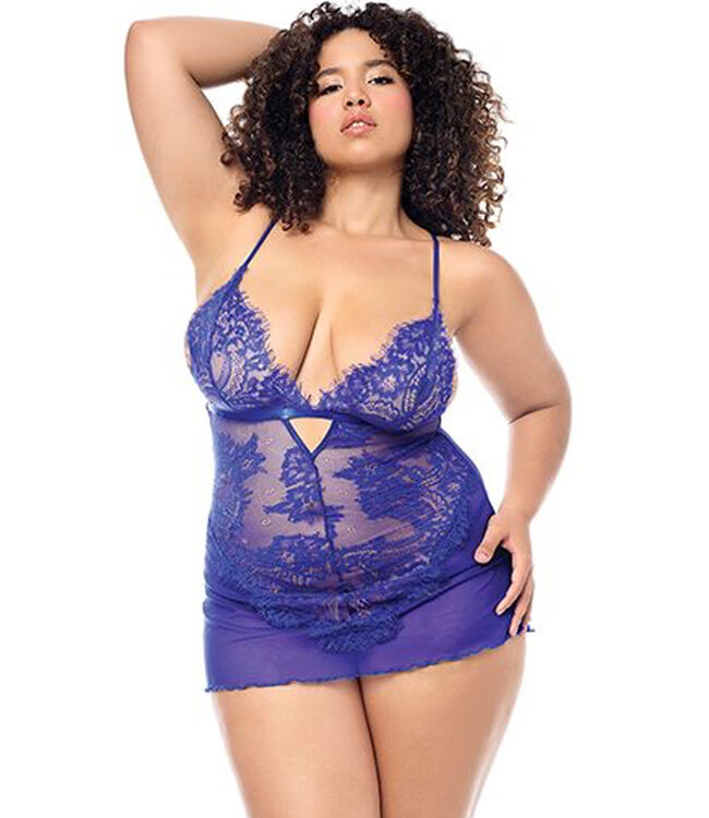 Yolanda Plus Blue Chemise 7612X