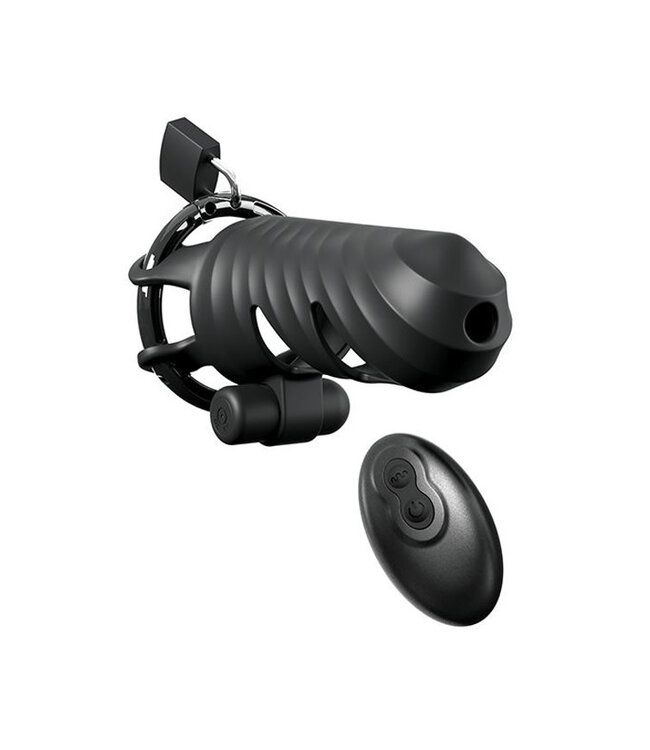 Fantasy C-Ringz Remote Controlled Vibrating Cock Blocker Black