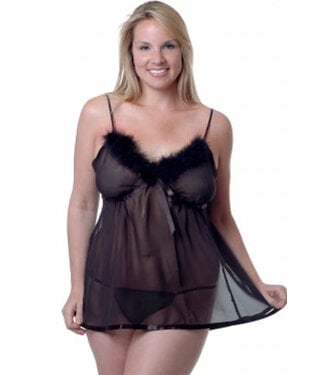 Arya Plus Black Babydoll 5107X