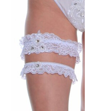 Bridal Lace White Leg Garter Set B304C Bridal Lace White Leg Garter Set B304C