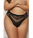 Plus Black Fishnet Thong 11455X