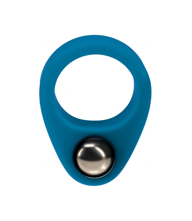 LEVELZ Liquid Silicone Single Weighted Ball Cock Ring Teal