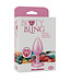 Booty Bling Heart Diamond Jeweled Metal Plug Pink Small