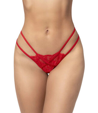Strappy Lace Red Thong 130