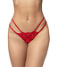 Strappy Lace Red Thong 130