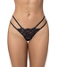 Strappy Lace Black Thong 130