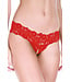 Red Lace Crotchless Panty 10013
