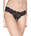 Plus Black Lace Crotchless Panty 10013Q