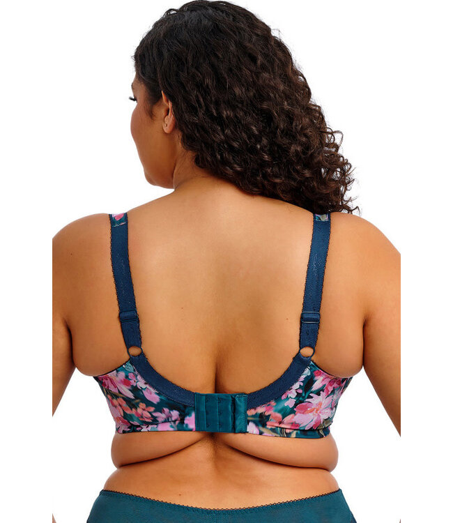 Elomi Lucie Stretch Plunge Teal Floral Bra EL4490