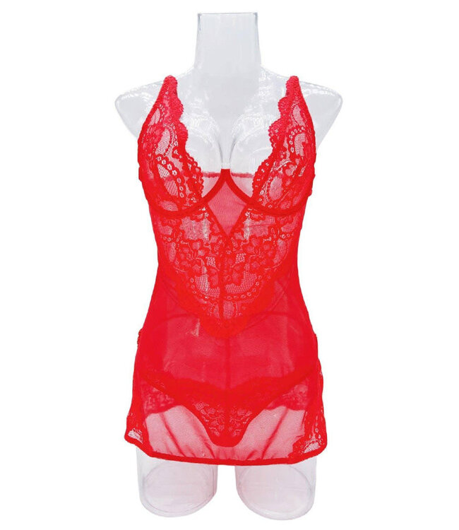 Janelle Red Chemise HS4166