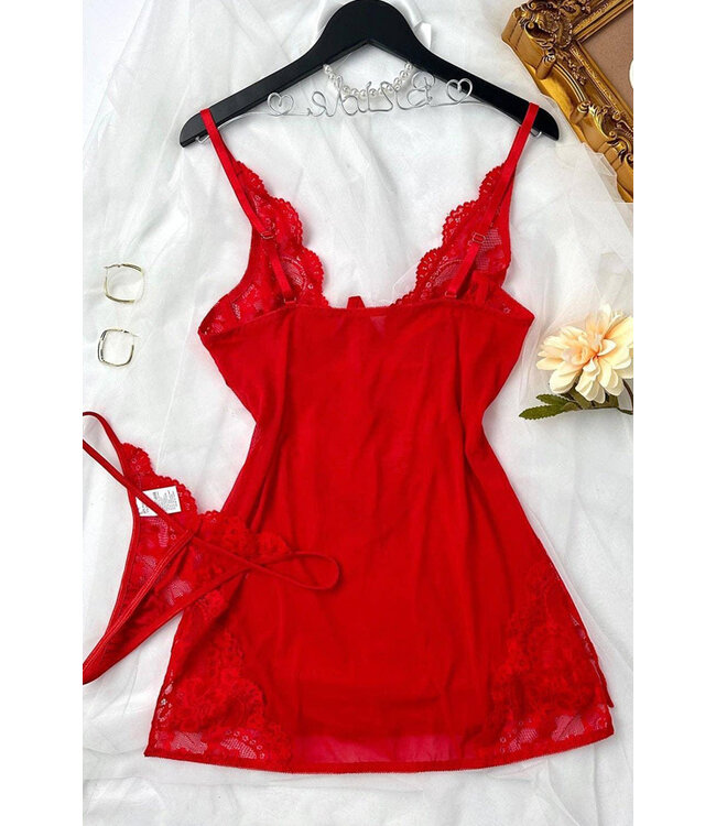 Janelle Red Chemise HS4166
