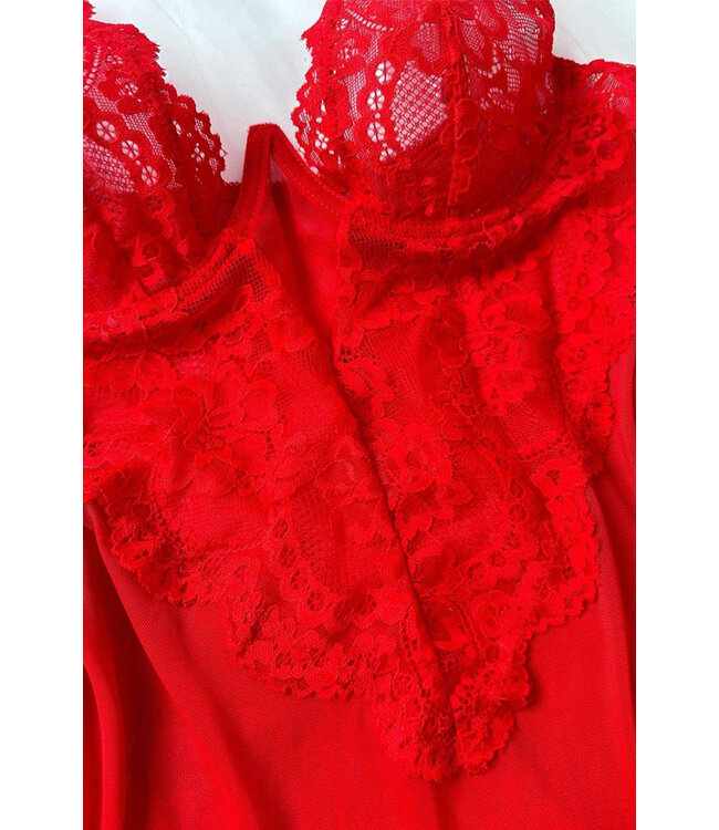 Janelle Red Chemise HS4166