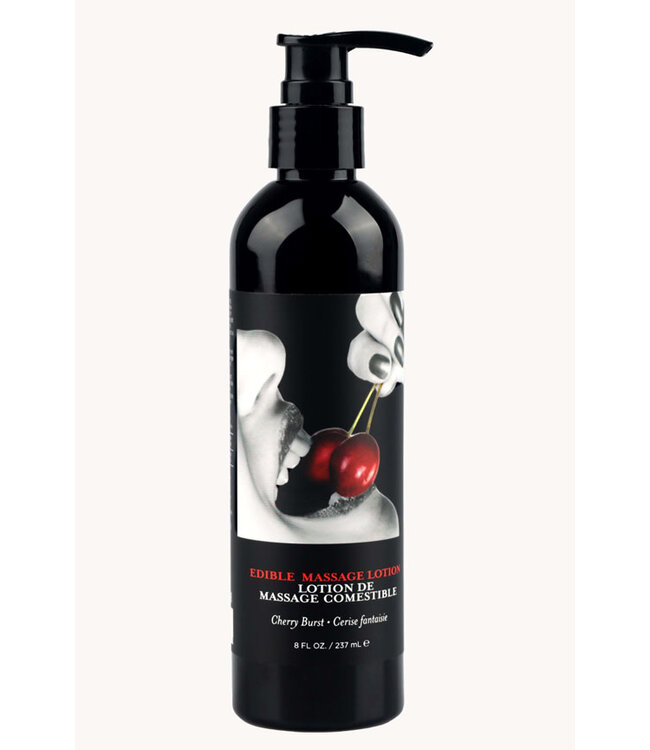 Earthly Body Edible Massage Lotion Cherry 8oz
