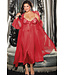 Trisha Plus Red Long Gown X3489