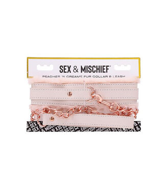 Sex & Mischief Peaches 'n CreaMe Fur Collar & Leash
