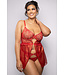 Erin Plus Red Babydoll 2546X