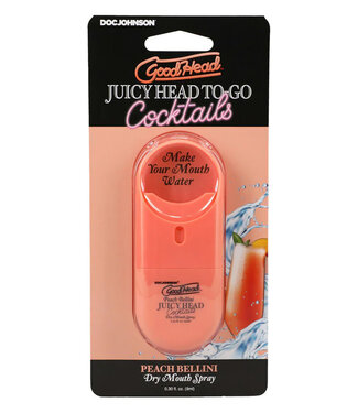 GoodHead Juicy Head Cocktails Dry Mouth Spray To-Go Peach Bellini
