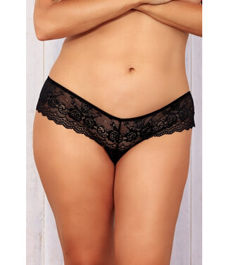 Plus Lace Crotchless Panty 31552X