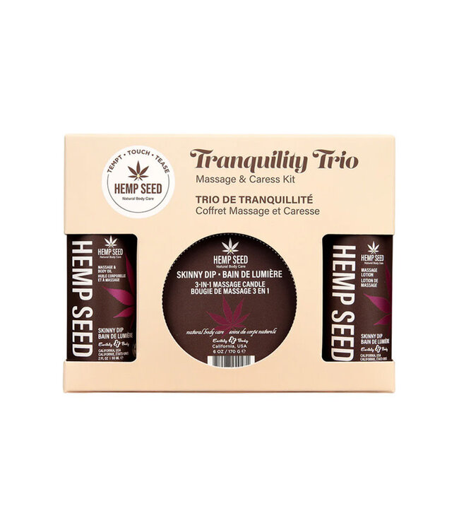 Earthly Body Hemp Seed Massage in a Box Gift Set Skinny Dip