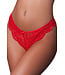 Red Lace Crotchless Panty P441