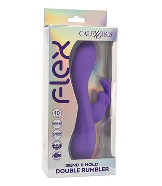 Flex Bend & Hold Double Rumbler Rabbit Massager Purple
