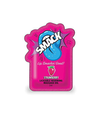 Smack Lickable Warming Massage Oil Strawberry 3ml pouch