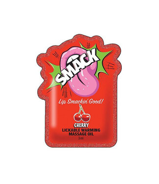 Smack Lickable Warming Massage Oil Cherry 3ml pouch