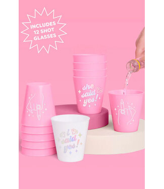 She Said Yes! 12 Matte 2oz Shot Glasses