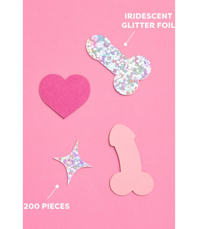 Penis Confetti Pink & Holographic Confetti