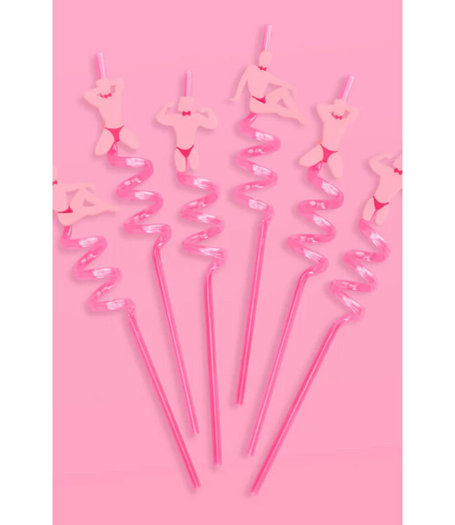 Stripper Bachelorette Straws