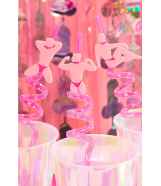 Stripper Bachelorette Straws