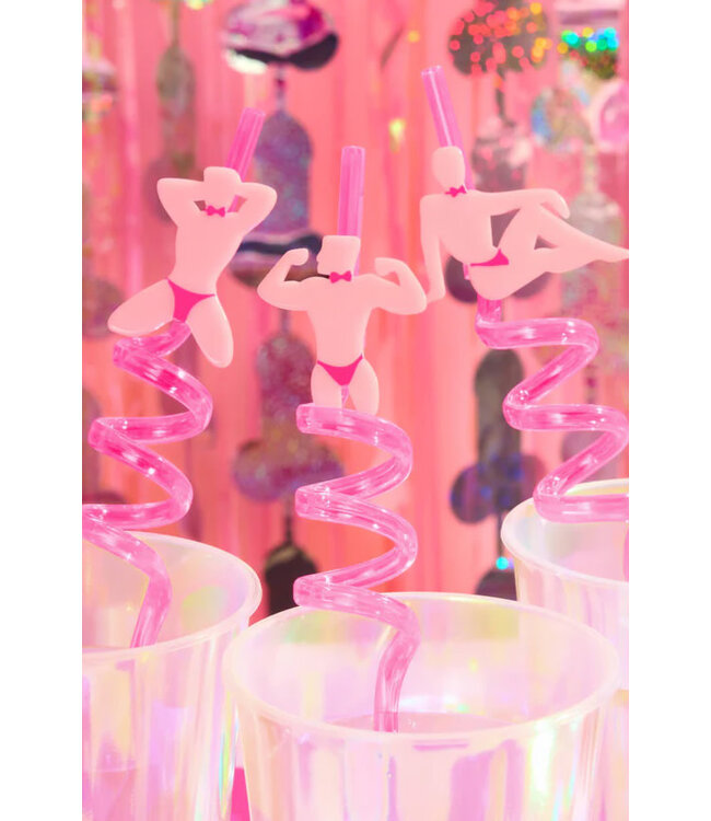 Stripper Bachelorette Straws