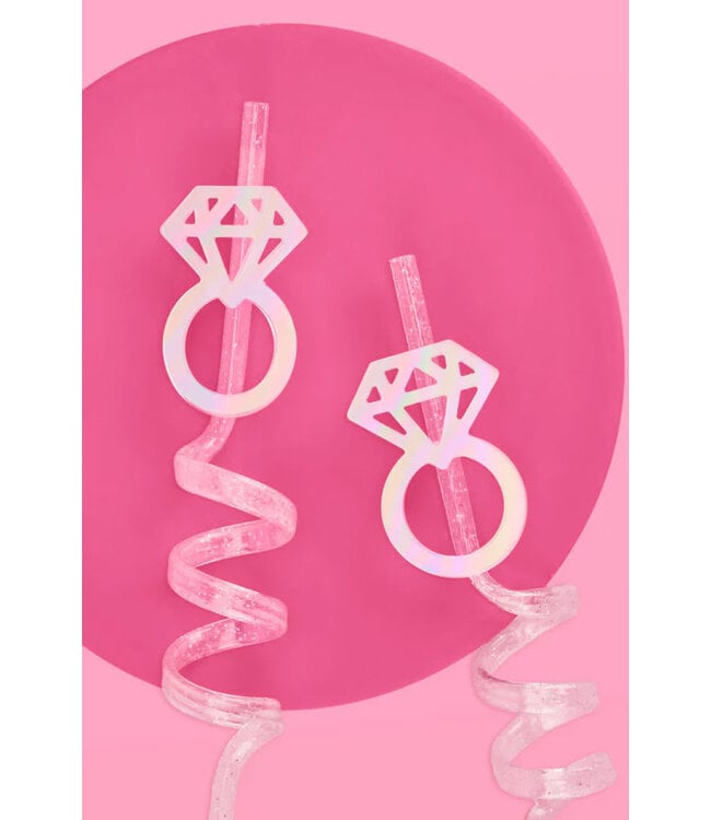 Diamond Ring 10" Straws