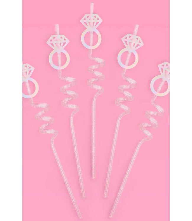 Diamond Ring 10" Straws