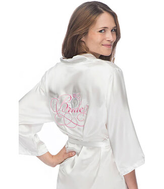 Plus Bridal Satin Robe 316X