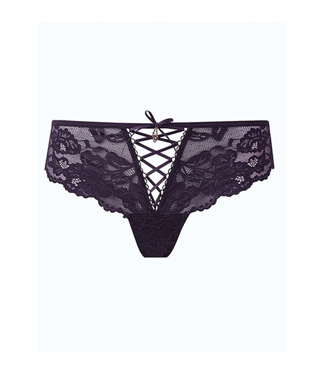 Bella Lace Up Purple Tanga Panty HOD02209-PR