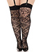 Wild Rose Plus Black Thigh Highs 6216X